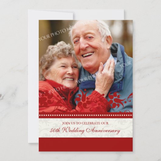 Invitation pour le 50e anniversaire de mariage à m (Devant)