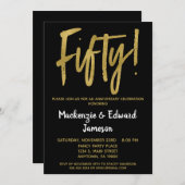 Invitation pour le 50e anniversaire de mariage Bla (Devant / Derrière)