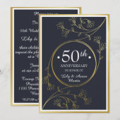 Invitation pour le 50e anniversaire de mariage Fle (Devant / Derrière)