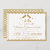Invitation pour le 50e anniversaire de mariage Lov (Devant / Derrière)