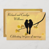 Invitation pour le 50e anniversaire de mariage Lov (Devant / Derrière)