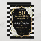 Invitation pour le 50e Anniversaire - Or Noir (Devant / Derrière)