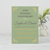 Invitation pour le 50e Anniversaire | Romance Élég (Debout devant)