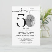 Invitation pour le 50e anniversaire Simple Photo (Debout devant)