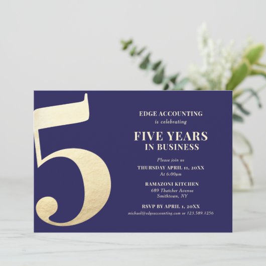 Invitation pour le 5e anniversaire (Debout devant)