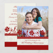 Invitation pour le 5e anniversaire de mariage à mo (Devant / Derrière)