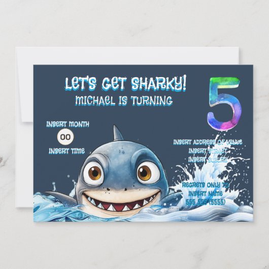 Invitation pour le 5ème anniversaire de Shark | De (Devant)