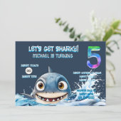 Invitation pour le 5ème anniversaire de Shark | De (Debout devant)