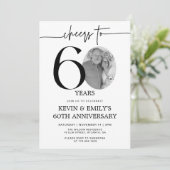 Invitation pour le 60e anniversaire avec photo sim (Debout devant)