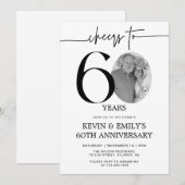 Invitation pour le 60e anniversaire avec photo sim (Devant / Derrière)