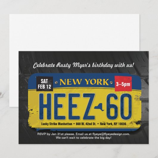 Invitation pour le 60e anniversaire de l'universit (Devant / Derrière)