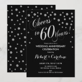Invitation pour le 60e Anniversaire en Noir & Arge (Devant / Derrière)