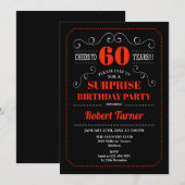 Invitation pour le 60e anniversaire surprise - Rou (Devant / Derrière)