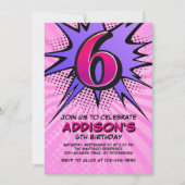 Invitation pour le 6e anniversaire de Superhero Gi (Devant)