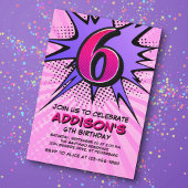 Invitation pour le 6e anniversaire de Superhero Gi