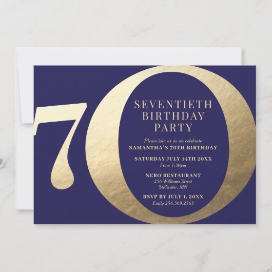 Invitation pour le 70e anniversaire d'entreprise (Devant)