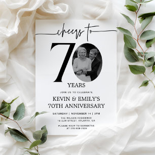 Invitation pour le 70e anniversaire Simple Photo