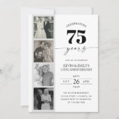 Invitation pour le 75e anniversaire de mariage en (Devant)