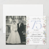 Invitation pour le 75e anniversaire de Wildflowers (Devant / Derrière)