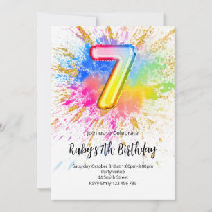 Invitation pour le 7e anniversaire sous le signe d
