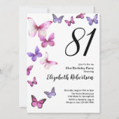 Invitation pour le 81e anniversaire de Butterfly e (Devant)