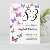 Invitation pour le 83e anniversaire Papillon en ro (Debout devant)