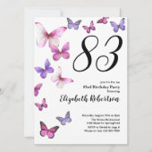 Invitation pour le 83e anniversaire Papillon en ro (Devant)