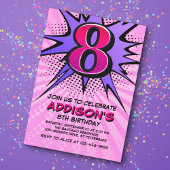 Invitation pour le 8e anniversaire de Superhero Gi