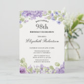 Invitation pour le 98e anniversaire Élégante Fleur (Debout devant)
