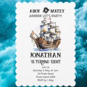 Invitation pour le bateau d'anniversaire du Parti 