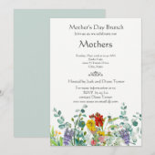 Invitation pour le brunch de la fête des mères ave (Devant / Derrière)