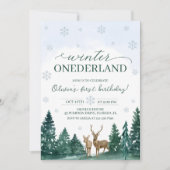 Invitation pour le cerf de Winter ONEderland (Devant)