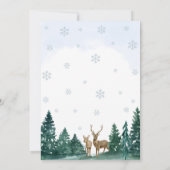Invitation pour le cerf de Winter ONEderland (Dos)