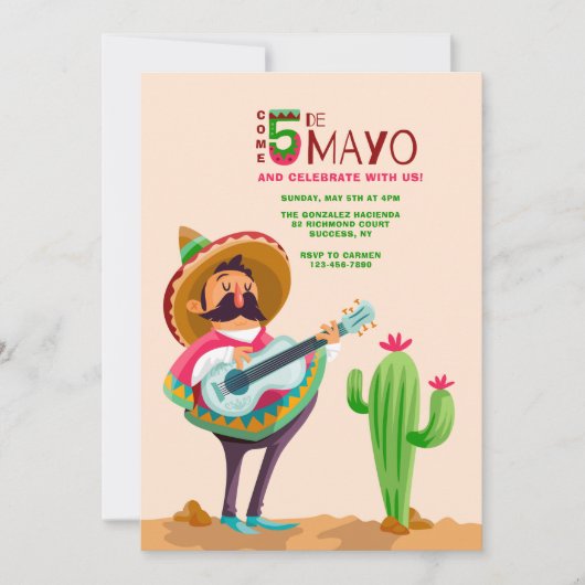 Invitation pour le Cinco de Mayo (Devant)