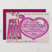 Invitation pour le déjeuner de la Saint-Valentin (Devant / Derrière)