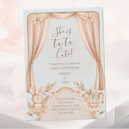 Invitation pour le deuxième anniversaire de danse