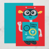 Invitation pour le deuxième anniversaire de garçon (Devant / Derrière)