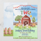 Invitation pour le deuxième anniversaire de la fer (Devant / Derrière)