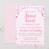 Invitation pour le deuxième anniversaire de la pet (Devant / Derrière)