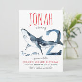 Invitation pour le deuxième anniversaire de requin (Debout devant)