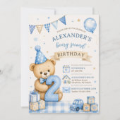 Invitation pour le deuxième anniversaire de Teddy (Devant)
