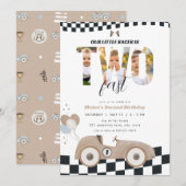 Invitation pour le deuxième anniversaire de voitur (Devant / Derrière)