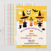 Invitation pour le deuxième anniversaire d'Hallowe (Devant / Derrière)