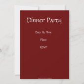 Invitation pour le dîner (Dos)