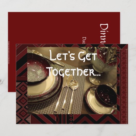 Invitation pour le dîner (Devant / Derrière)