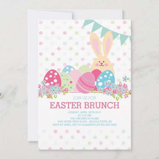 Invitation pour le dîner de fêtes de Pâques (Devant)