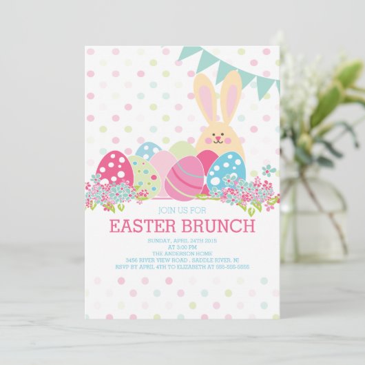 Invitation pour le dîner de fêtes de Pâques (Debout devant)