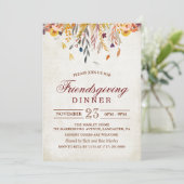 Invitation pour le dîner de Friendsgiving aux feui (Debout devant)