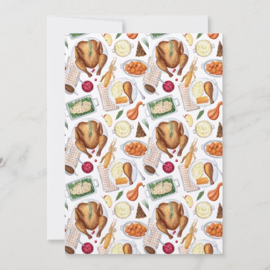 Invitation pour le dîner de Potluck de l'Ami (Dos)