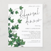 Invitation pour le dîner de répétition des feuille (Devant)